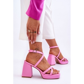 FS1 Moderigtige hæle og platformssandaler Lys Pink Secret Rose lyserød 4
