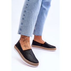 Læder Espadriller Loafers Big Star LL276002 Sort 2