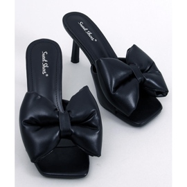 Ellie Black Bow stilethælsandaler sort 1
