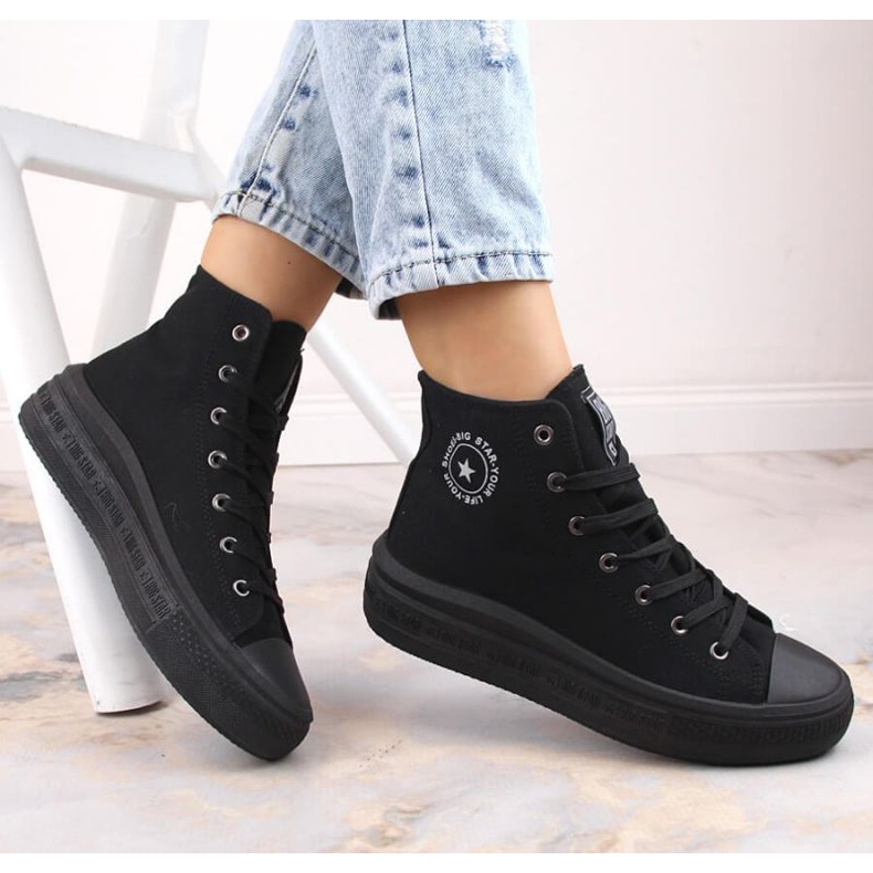 Platform ankel sneakers Big Star W INT1875A sort 1