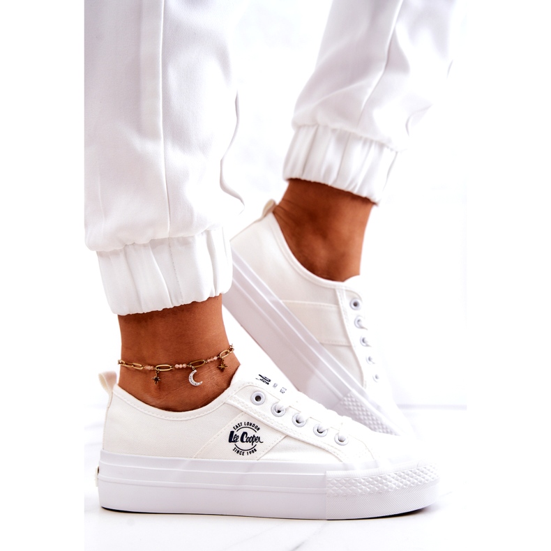 Sneakers på Lee Cooper LCW-22-31-0837L Hvid platform 1