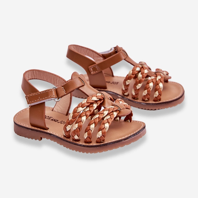 Børns velcro sandaler med stropper Brun Sammy 2