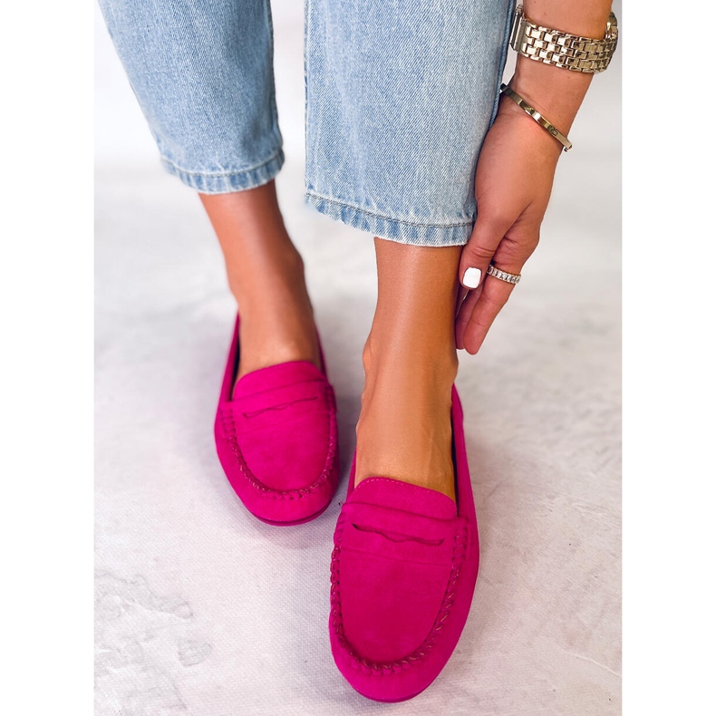 Anaya Fuchsia loafers i ruskind til kvinder lyserød 2