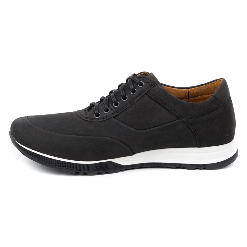 Olivier Herre fritidssko i læder 902KNT sort nubuck 1