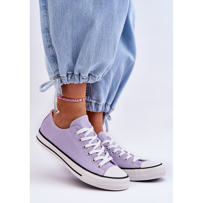 Klassiske lave sneakers til kvinder lilla Vegas 1