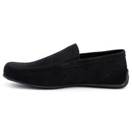 Polbut Mænds læder loafers 2105 sort nubuck 1