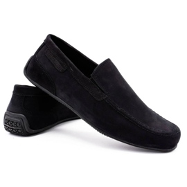 Polbut Mænds læder loafers 2105 sort nubuck 2