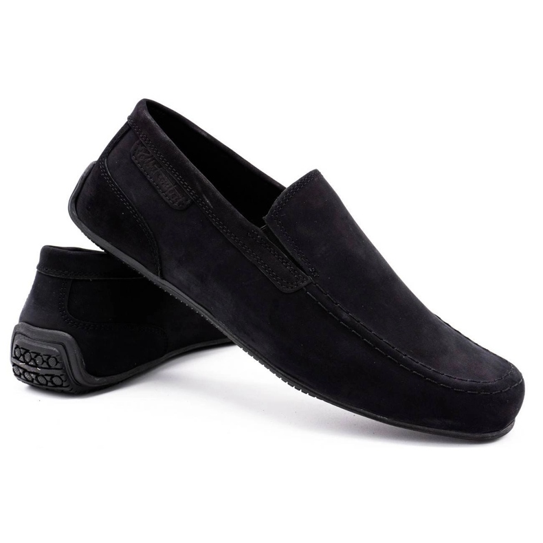 Polbut Mænds læder loafers 2105 sort nubuck 2