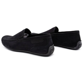 Polbut Mænds læder loafers 2105 sort nubuck 3