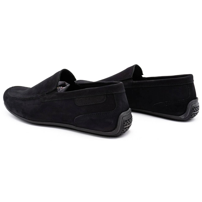 Polbut Mænds læder loafers 2105 sort nubuck 3